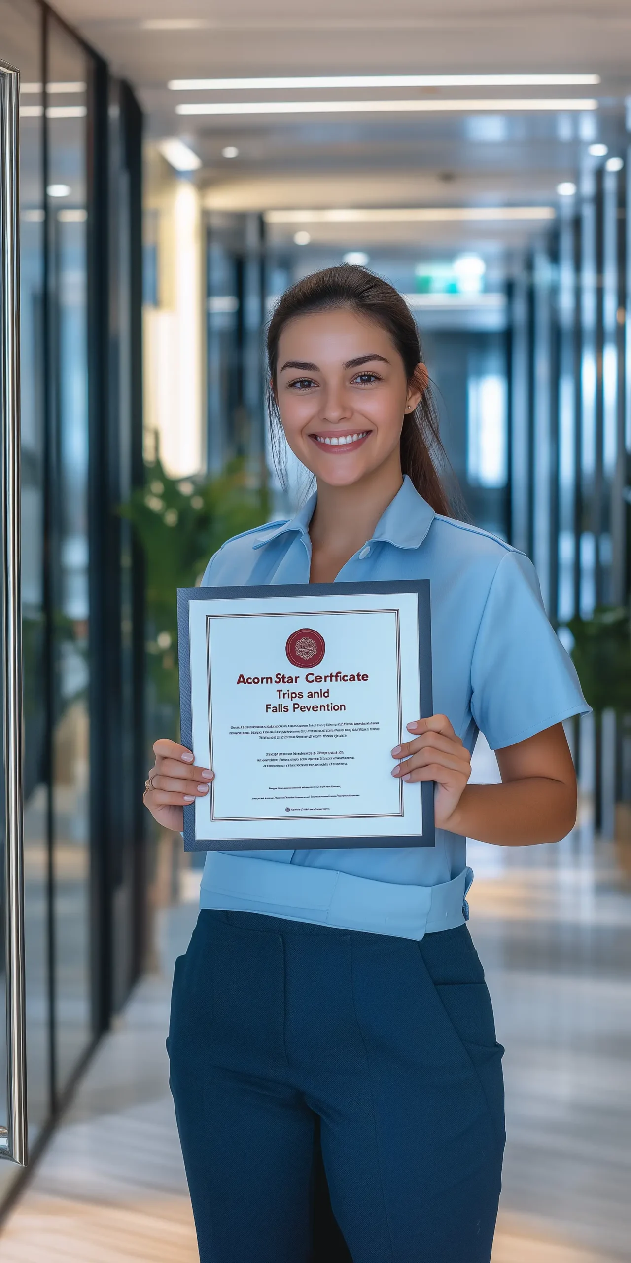 construction worker holding a manual handling certificate 